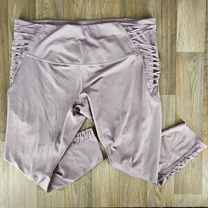 Women's Lavender Ruched Leggings